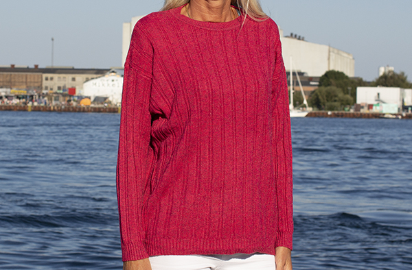 12402 Red Color Viscose Modal Sweater
